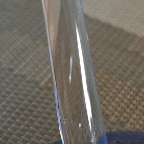 VINTAGE 90's DAYTON HUDSON Cobalt Blue Crystal Retro Candle Holder - Picture 10 of 11